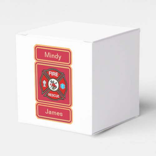 Emergency Fire Rescue EMT Wedding Favor Box