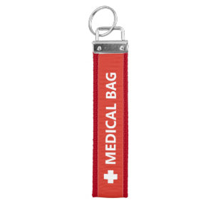 Emergency First Aid Medical Alert Tag Medical Bag Wrist Keychain
