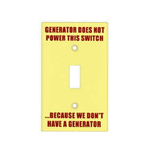 Emergency Generator Instructions Light Switch Cove Cover