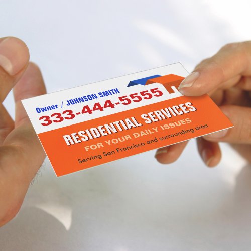 Emergency Housing and Residential Services Business Card Magnet