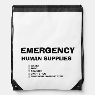 Emergency Human Supplies Drawstring Bag