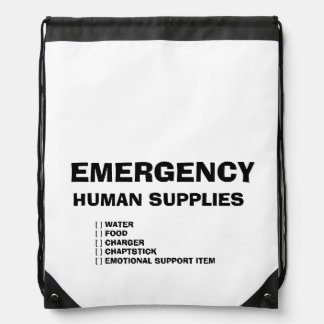 Emergency Human Supplies Drawstring Bag