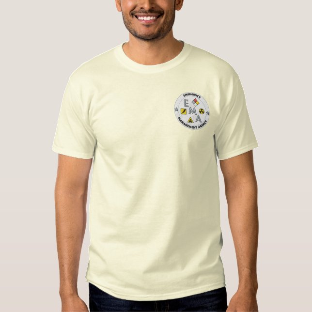 Emergency Management Agency Logo Embroidered T-Shirt (Front)