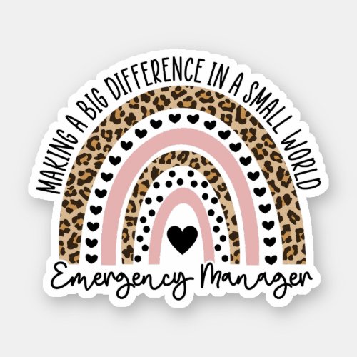 Emergency Manager Leopard Rainbow Sticker