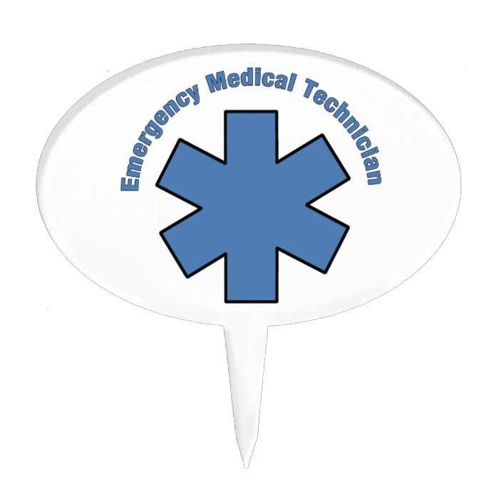 Emergency Med Tech Oval Cake Topper