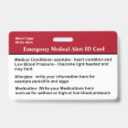 Emergency Medical Alert ID Card Custom