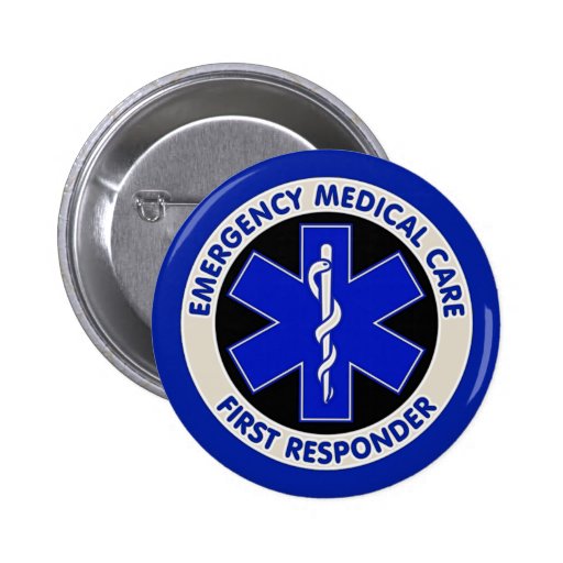 Emergency Medical Care First Responder Button | Zazzle