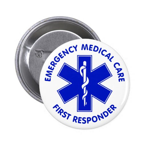 Emergency Medical Care First Responder Buttons | Zazzle