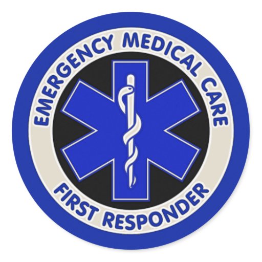 Emergency Medical Care First Responder Classic Round Sticker | Zazzle