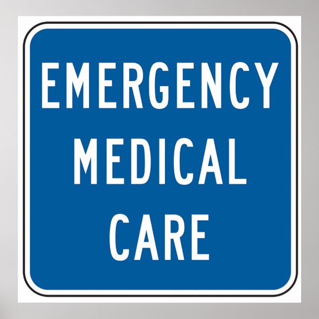 Emergency Medical Care Road Sign (Front)