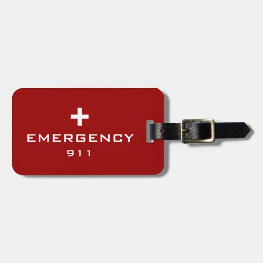 Emergency Medical ID Luggage Tag | Zazzle.com