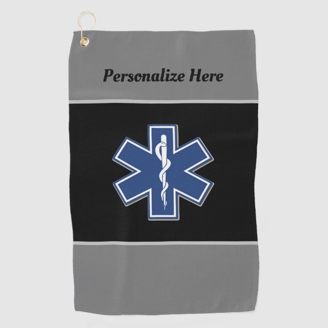 Emergency Medical Logo   Golf Towel (Front)