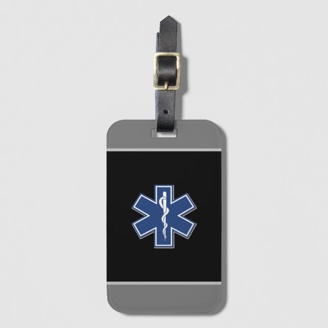 Emergency Medical Logo  Luggage Tag (Front Vertical)