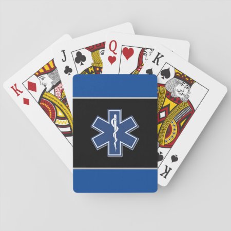 Emergency Medical Logo   Playing Cards