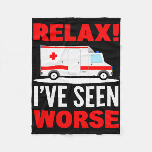 Emergency Medical Services Ambulance Driver Fleece Blanket