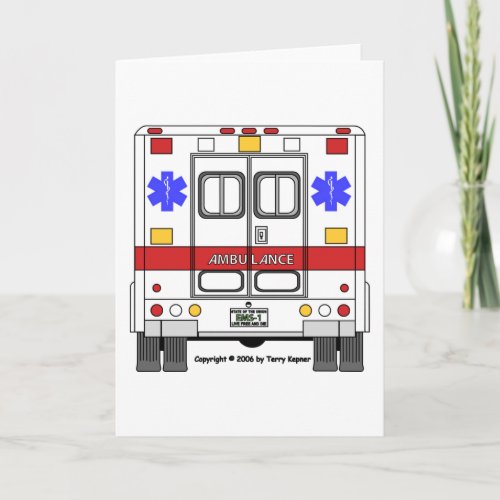 Emergency Medical Services Ambulance EMS Card