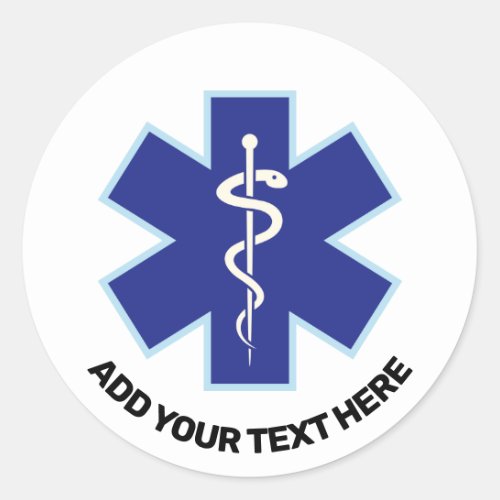 Emergency Medical Services Paramedic Classic Round Sticker
