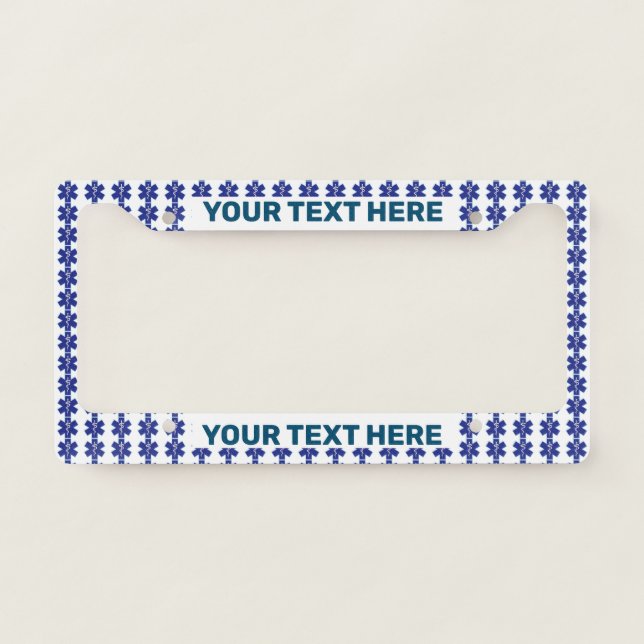 Emergency Medical Services Symbol License Plate Frame (Front)