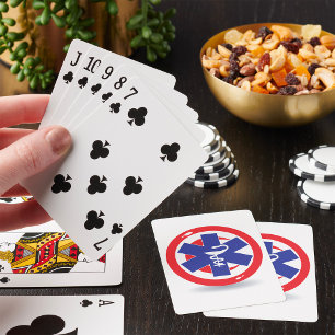 Emergency Medical Symbol Star of Life Caduceus Poker Cards
