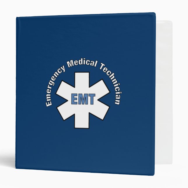Emergency Medical Technician 3 Ring Binder (Front/Inside)