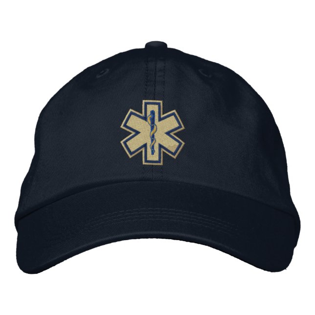 Emergency Medical Technician EMT Embroidery Embroidered Baseball Cap (Front)