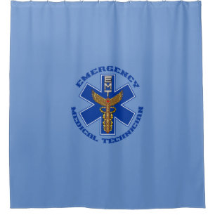Emergency medical technician shower curtain