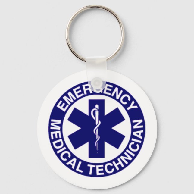 EMERGENCY MEDICAL TECHNICIANS EMT KEYCHAIN (Front)