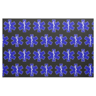 Emergency Medical Technicians EMT Symbol Pattern Fabric