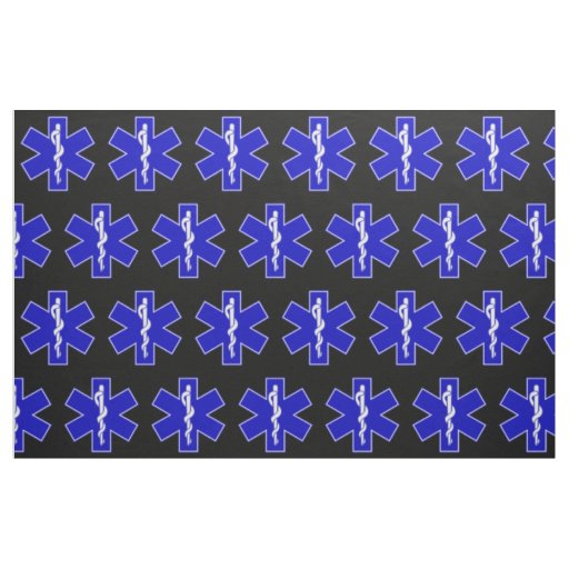 Emergency Medical Technicians EMT Symbol Pattern Fabric