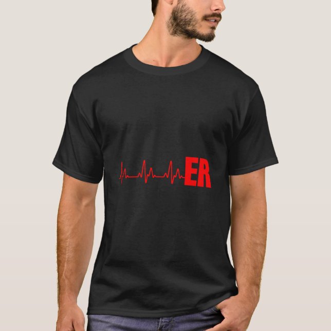 Emergency Medicine Emergency Room Nurse Er Hebeat T-Shirt (Front)