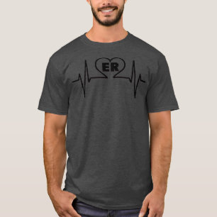 Emergency Medicine Physician Nurse Gift ER Heartbe T-Shirt