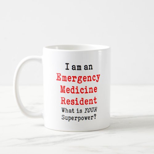 emergency medicine resident coffee mug