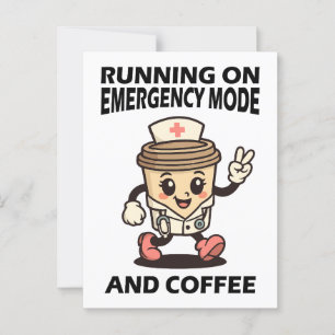 Emergency Mode Active – Fueled by Coffee Postcard