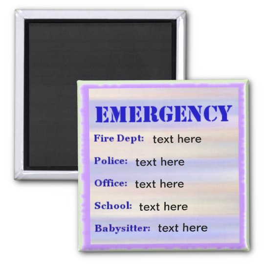Emergency Contact Numbers Template from rlv.zcache.com