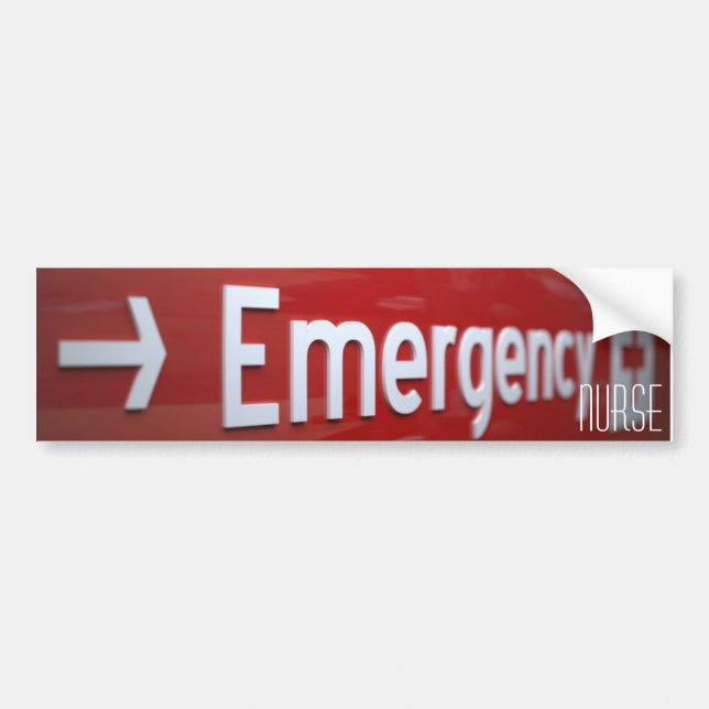 Emergency Nurse Bumper Sticker (Front)