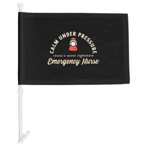 Emergency Nurse Car Flag