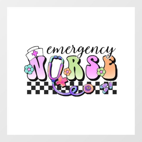 Emergency Nurse checkered Floor Decals