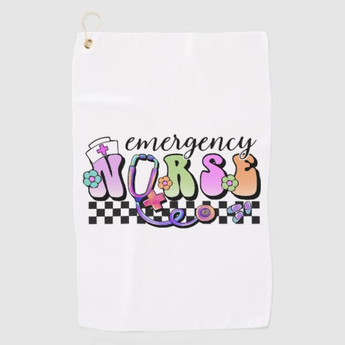 Emergency Nurse checkered Golf Towel