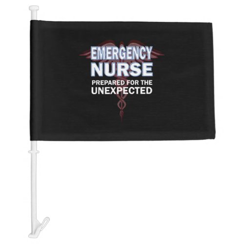 Emergency nurse _ Emergency nurse prepared for the Car Flag