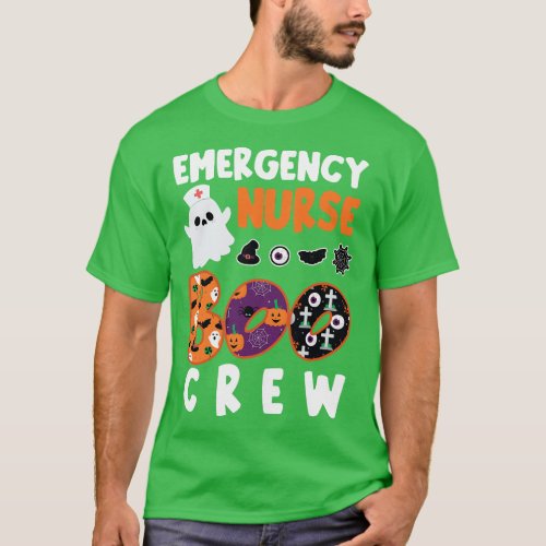 Emergency Nurse ER Boo Crew Cute Halloween Costume T_Shirt