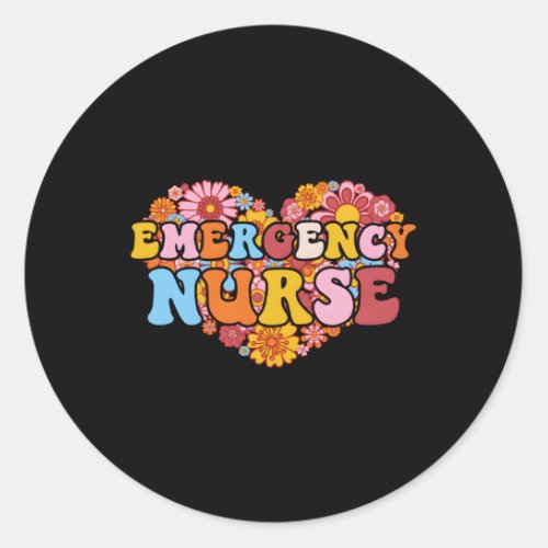 Emergency Nurse Er Nurse Nursing School Classic Round Sticker