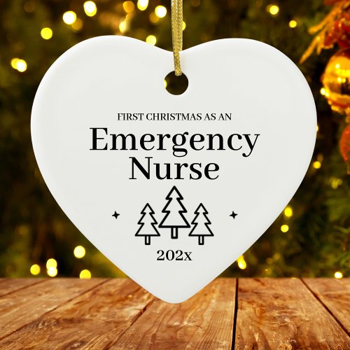 Emergency Nurse First Christmas Ornament