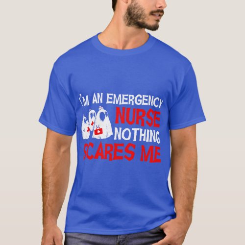 Emergency Nurse Ghost Apparel Funny Halloween T_Shirt