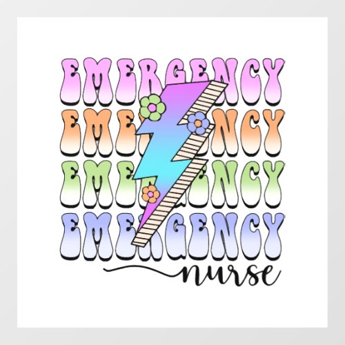 Emergency Nurse lightning Floor Decals