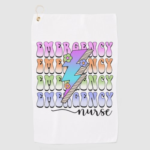 Emergency Nurse lightning Golf Towel