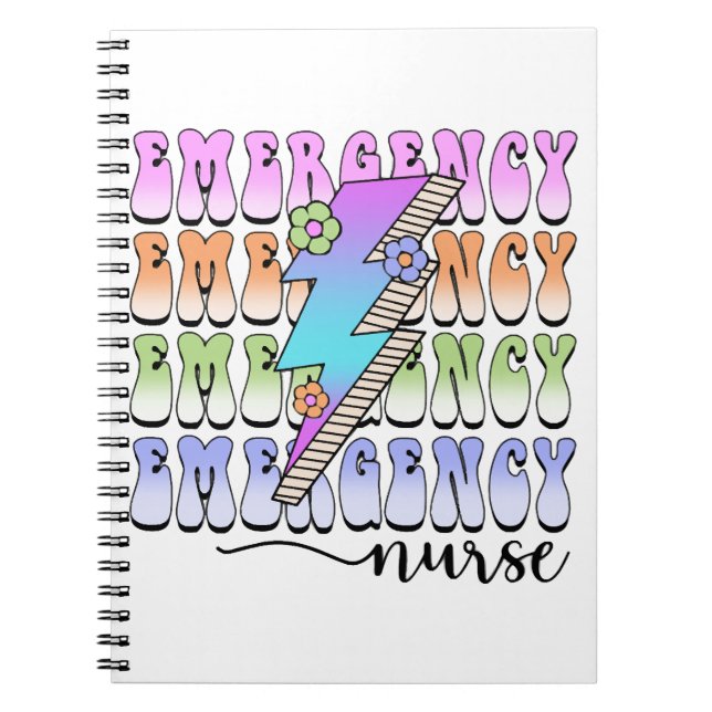 Emergency Nurse lightning Notebook (Front)