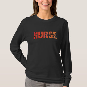 Emergency Nurse Modern Typography T-Shirt