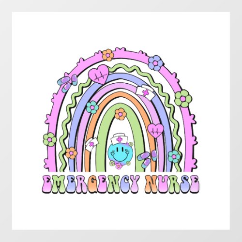 Emergency Nurse rainbow Floor Decals