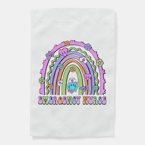 Emergency Nurse rainbow Garden Flag