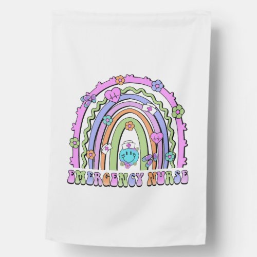 Emergency Nurse rainbow House Flag